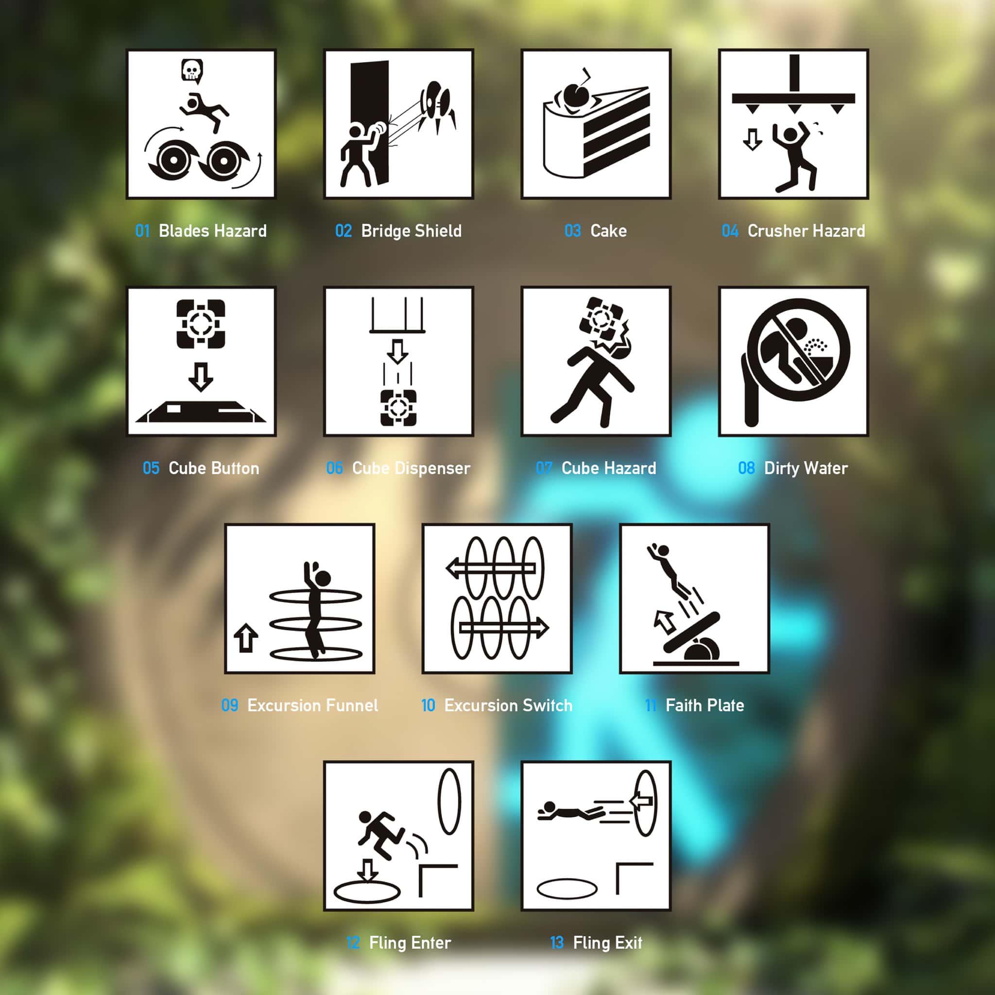 Portal Test Chamber Hazard Sign Magnet - Thumbnail 4