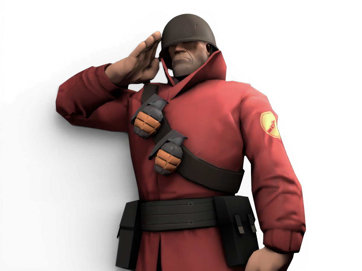 Team Fortress 2 Soldier saluting